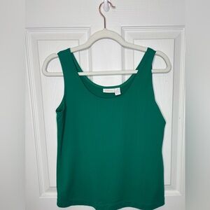 Chico’s Travelers Tank Top – Emerald Green (Size 1 / Medium)